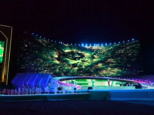 P10 LED Pared de vídeo transparente con ángulo de visión de 120 grados 10000 horas de vida útil