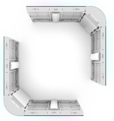 Pantalla LED de publicidad exterior P4 P5.7mm de aluminio resistente al agua IP65 960*960mm Solución de ángulo recto en forma de L