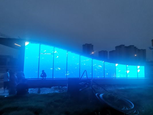 Vidrio profesional para exteriores P3.9 Pantalla LED transparente para publicidad
