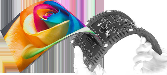 Display LED cilíndrico de color completo personalizado P1.8mm para paneles interiores Tamaño 240*120mm