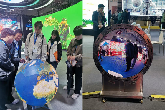 P2.0mm LED Serie de pantalla esférica 360 grados de visión completa Tamaños de pantalla pueden ser personalizados