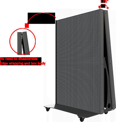 GOB P1.5 P1.8 P2 Pantalla de cartel LED interior para banner Pared de video LED portátil con ruedas para tienda de ferias