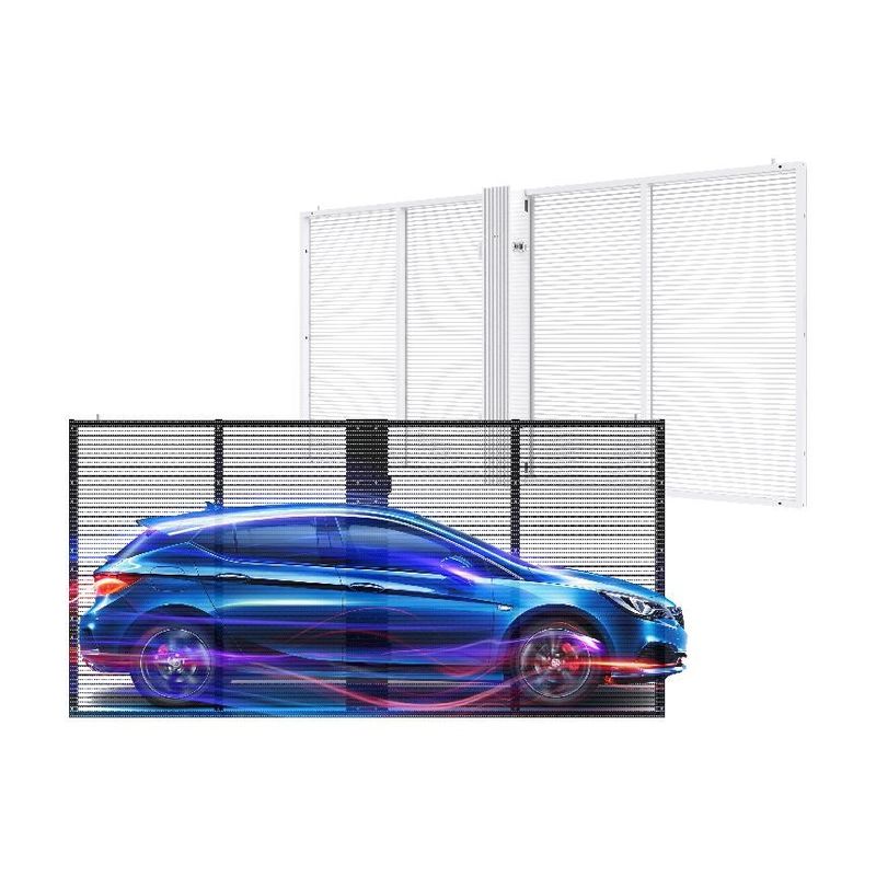 P3.9 de interior de alta transparencia Ultra delgada transparente pantalla de LED de música de vídeo pared