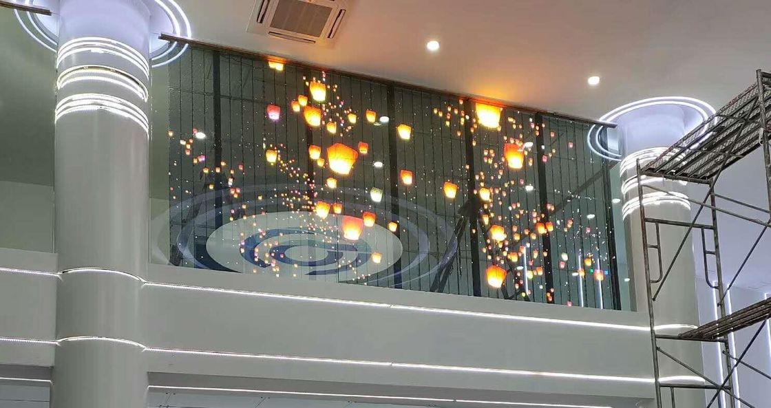 Mural de vídeo transparente a todo color con disipación rápida del calor