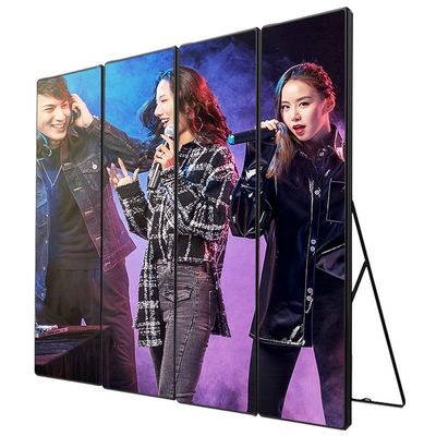 Buen precio Poster LED portátil y ligero con pixel pitch de 2mm, 1000 nits de brillo y servicio frontal y trasero en línea