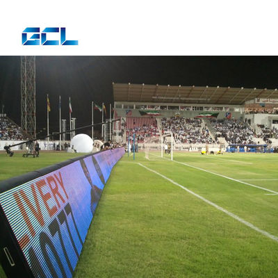 Buen precio P10 Armario de acero Perímetro del estadio Pantalla de pantalla LED para deportes electrónicos Grandes eventos de estadios de fútbol en línea