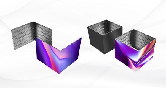 Display LED fijo en interiores con empalme flexible de 90° en ángulo recto sin costuras y bajo gris de alto brillo