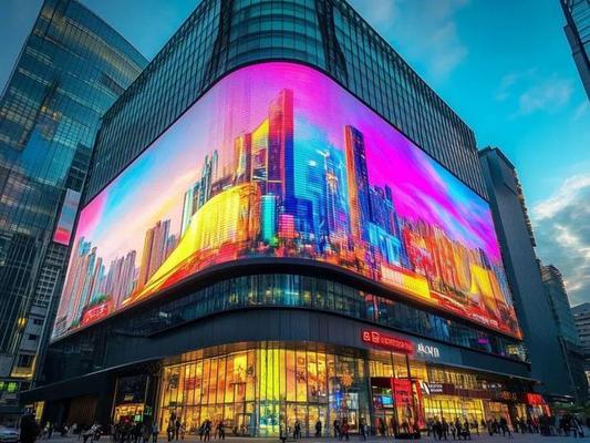 Buen precio P25-31.25mm Gran espacio de alta permeabilidad de la publicidad al aire libre LED pantalla con resolución 2K-4K y caja de aluminio fundido a presión en línea