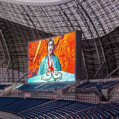Gran centro deportivo Pared de video al aire libre IP65 impermeable 8000Nits Alto brillo y larga vida útil
