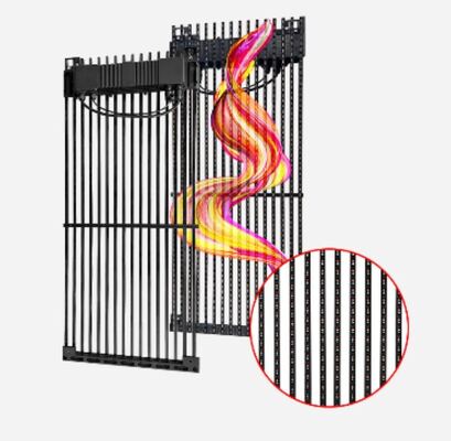 Pantalla de rejilla Gmesh-T protegida IP65 de alta transmisión exterior con diseño de mantenimiento frontal para fachadas de edificios